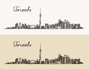 Elle çizilmiş Toronto manzarası
