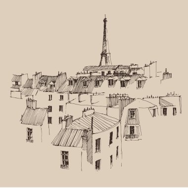 Eyfel Kulesi Paris el çekilmiş