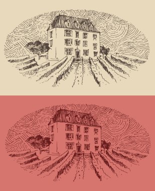 Hand drawn French province clipart