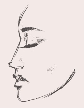 genç kadının yüzü