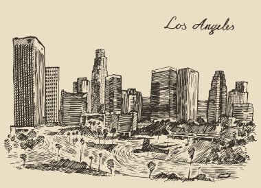 Los Angeles manzarası el çekilmiş