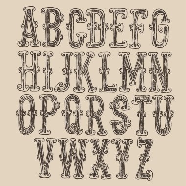 Barok vintage yazı tipi