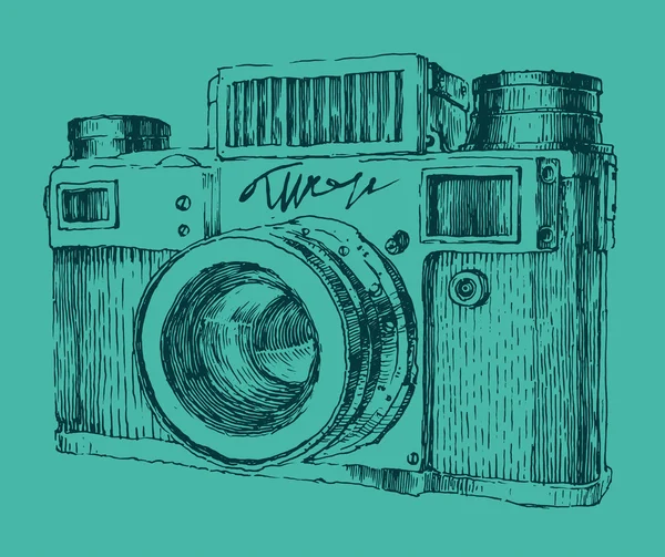 Hipster foto cámara — Vector de stock