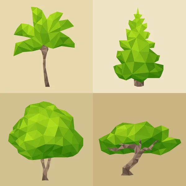 Träd som bildas av trianglar — Stock vektor