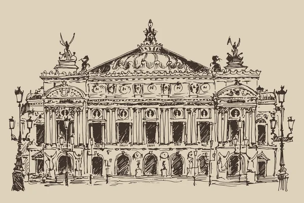 Paris opera house — Stock Vector