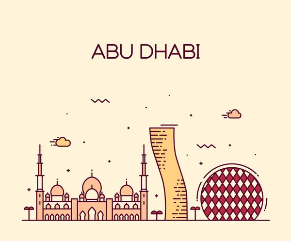 Abu Dhabi City skyline — Stock vektor