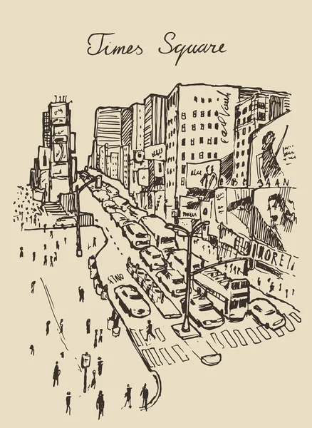 Ciudad de Nueva York dibujada a mano — Vector de stock