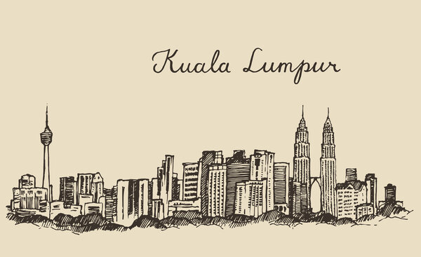 Эскиз города Куала-Лумпур
