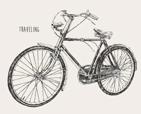 Kézzel rajzolt kerékpár vázlat — Stock Vector
