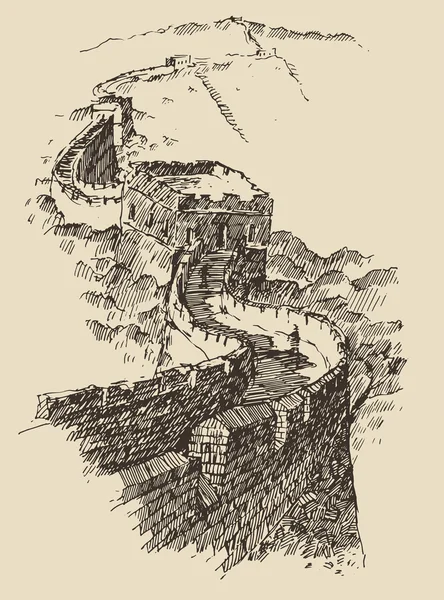 Grand mur de Chine — Image vectorielle