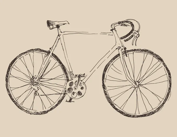 Hand drawn racing bike — Stock Vector