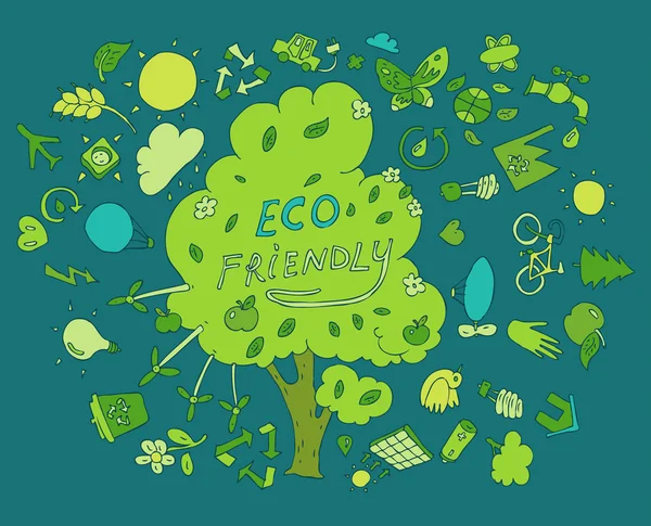 Eco Przyjacielski pojęcie — Wektor stockowy