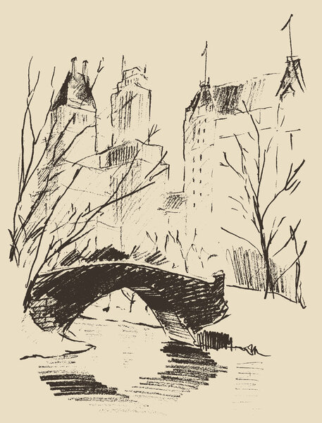 Sketch of a central park