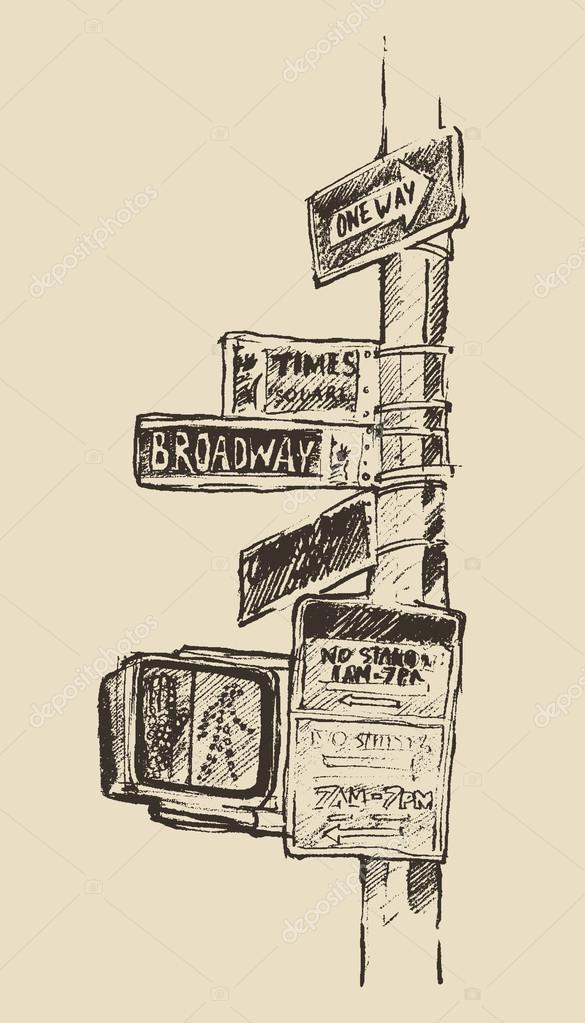 Hand drawn Street signs — Stock Vector © grop 72754811