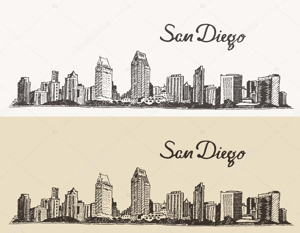 Sketch of San Diego city