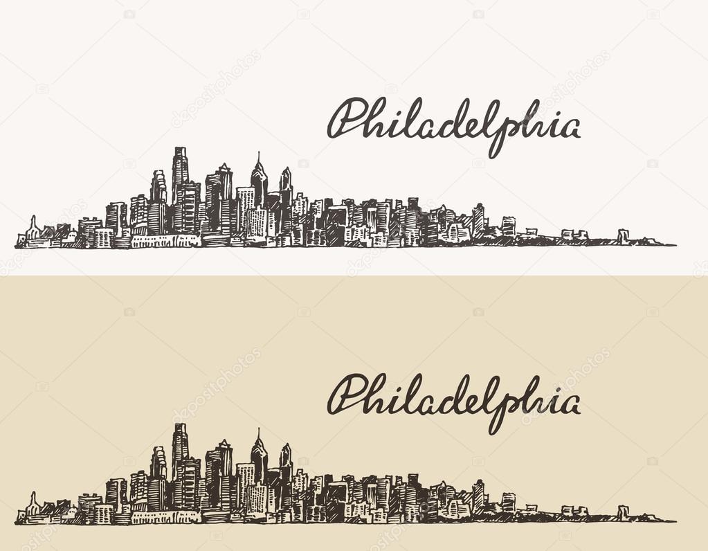 hand drawn Philadelphia city