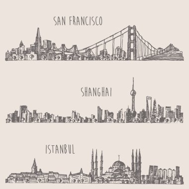Shanghai Istanbul San Francisco Şehir kroki