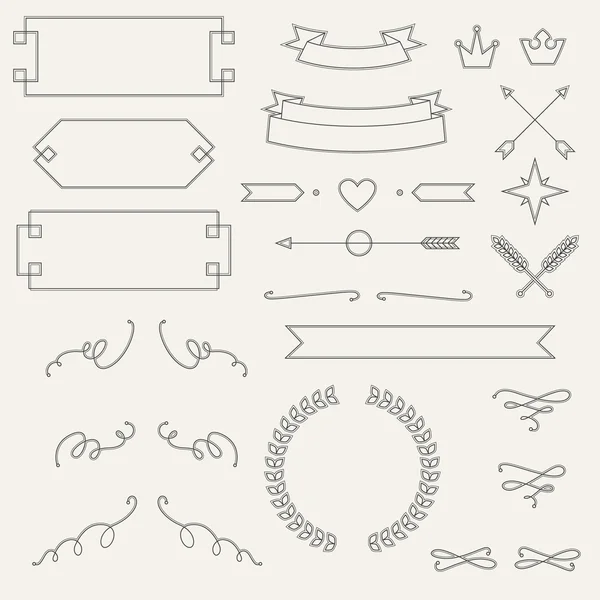 Establecer elementos geométricos info etiquetas gráficas vector — Vector de stock