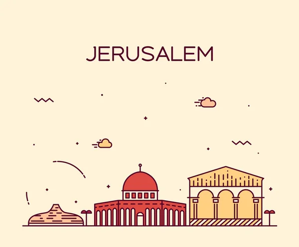 jerusalem skyline with gay pride colors