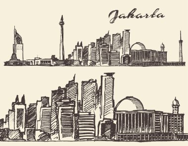 Jaipur illüstrasyon el çizilmiş kroki