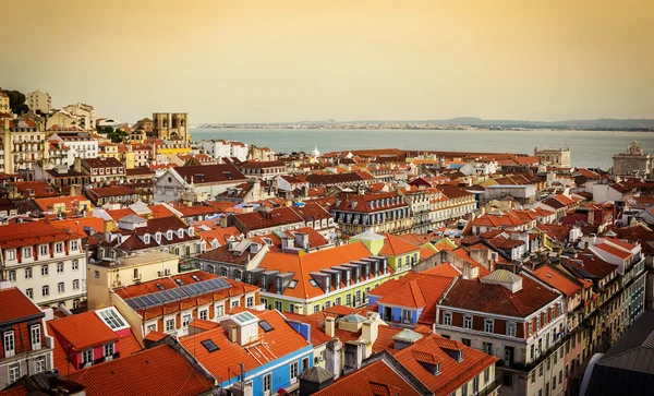 Πανοραμική εναέρια άποψη της Λισαβόνας, Πορτογαλία — Φωτογραφία Αρχείου