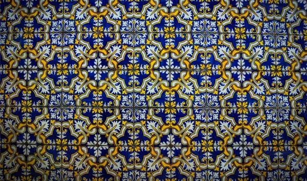 Keramické dlaždice vzory z Portugalska Azulejos — Stock fotografie