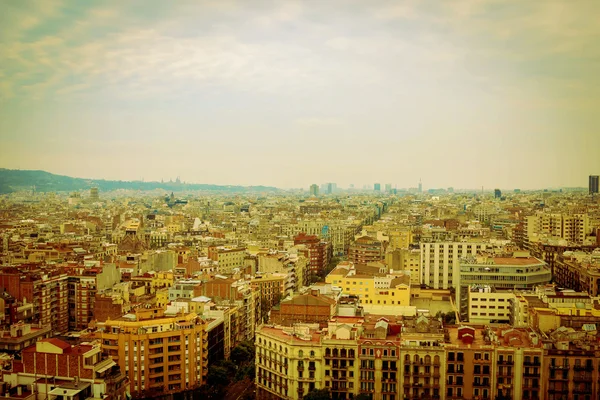 Panoramatický pohled Barcelona, Španělsko — Stock fotografie