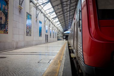 İç Rossio tren istasyonunun Lizbon, Portekiz