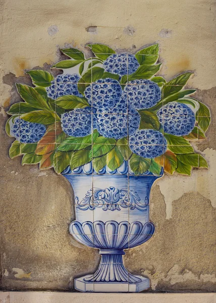 Pola ubin keramik dari Portugal Azulejos Stok Gambar Bebas Royalti