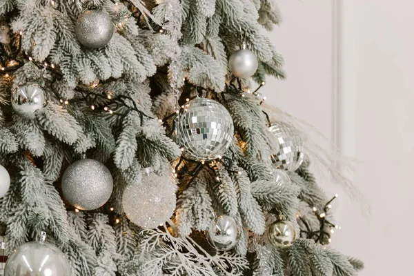 Fundo Natal Com Árvore Natal Decorada — Fotografia de Stock