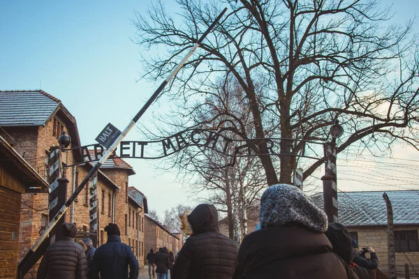 Auschwitz Poland 2016 Вход Освенцим Польша — стоковое фото
