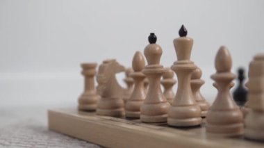 Satranç tahtasındaki satranca yakın çekim