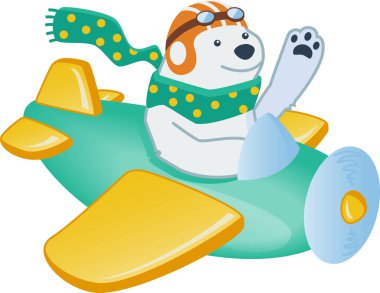 Kutup Ayısı Pilot karikatür çizimi