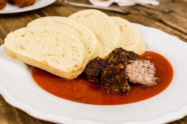 Sopa de tomate tradicional checa — Fotografia de Stock