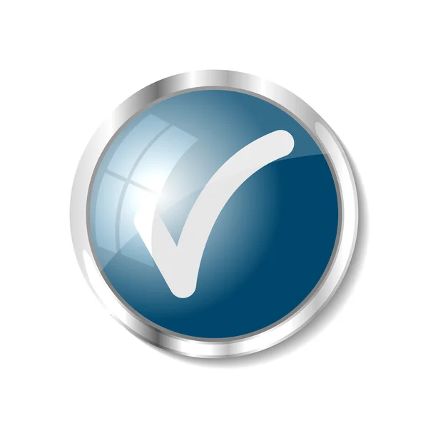 Blauwe web knop — Stockvector