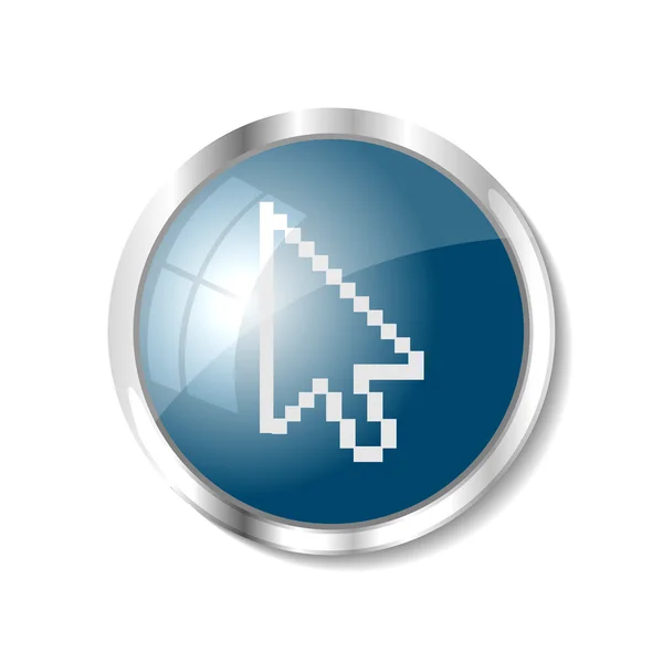 Blauwe web knop — Stockvector