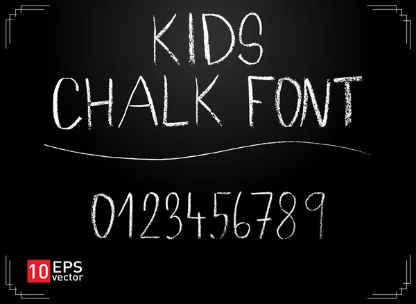 Kids chalk fuente — Vector de stock