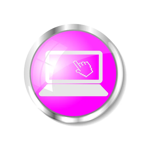 Bouton web rose — Image vectorielle