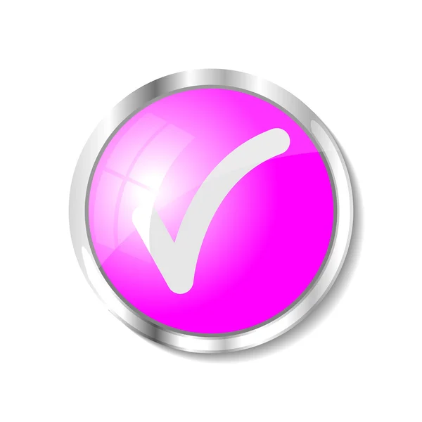 Κουμπί ροζ web — Διανυσματικό Αρχείο
