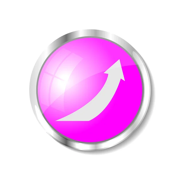 Roze web knop — Stockvector