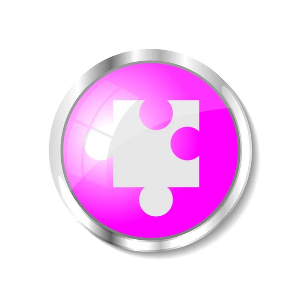 Розовая кнопка — стоковый вектор