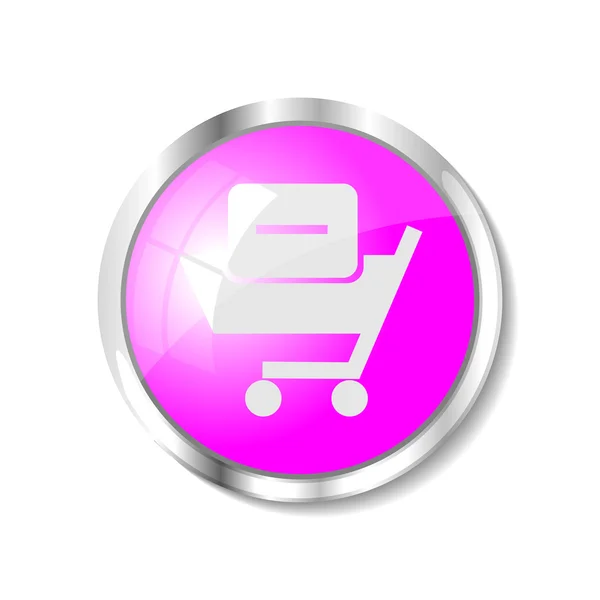 Roze web knop — Stockvector
