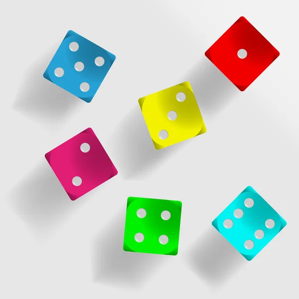 Colorful dice — Stock Vector