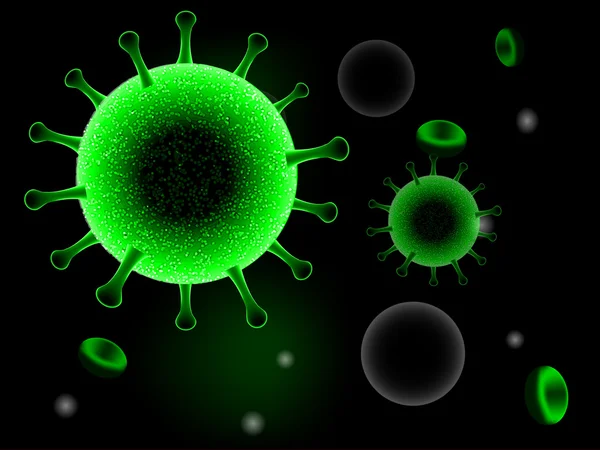 Illustrazione del virus — Vettoriale Stock