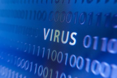 Monitör üzerinde virüs yazıt