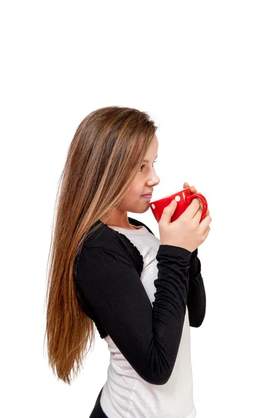 Niña con taza — Foto de Stock