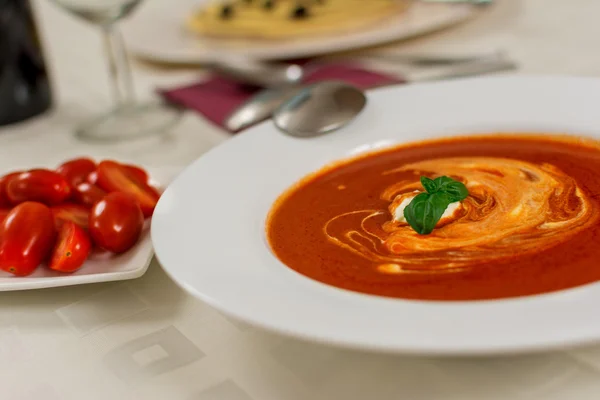 Sopa de tomate — Fotografia de Stock