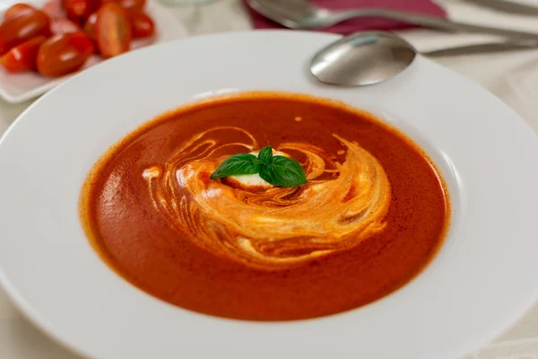 Sopa de tomate — Fotografia de Stock