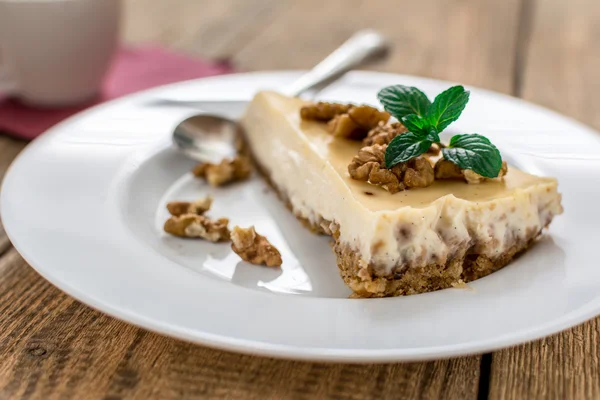 Walnoten cheescake — Stockfoto