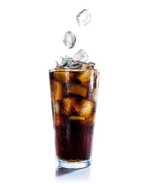 Cola with ice — Stock Photo, Image